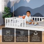 Bellabino Vere Bodenbett 120x200 cm – Montessori Kinderbett mit Rausfallschutz & Lattenrost – Bild 4