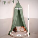 lilimaus Baldachin Kinderzimmer – Handgenähter Betthimmel aus 100% Baumwolle Musselin – Bild 2