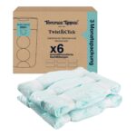 Tommee Tippee Twist & Click Nachfüllfolie 6er-Pack – Antibakterielle Windeleimer-Folie
