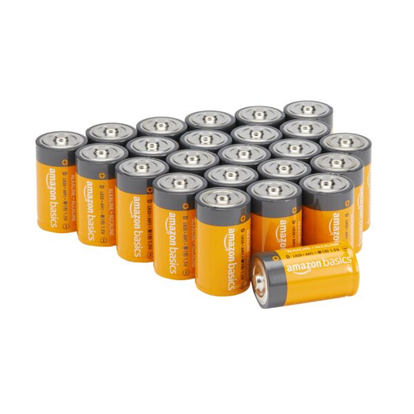 Amazon Basics Alkali-Batterien Typ D 1,5V – 24er-Pack für zuverlässige Stromversorgung