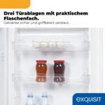 Exquisit Vollraumkühlschrank 127 l – Energieklasse E, leiser Betrieb 39 dB für Haushalt & Büro – Bild 6