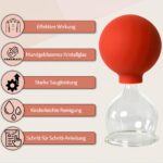 Lauschaer Glas 5er Schröpfglas-Set 25–60mm – Feuerloses Schröpfen mit Saugball – Bild 3