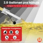 Elektrische Kraftstoff Umfüllpumpe mit Auto-Stopp-Sensor & 4 Adaptern – anngrowy – Bild 3