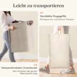 Lifewit Wäschekorb 145L mit Deckel – Grosse Wäschesammler mit 2 Fächern für Familien – Bild 7