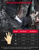 KEMIMOTO Taktische Handschuhe mit Kohlefaser Knöchelprotektor & Touchscreen – Einsatzhandschuhe – Bild 6
