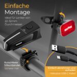 LICHTMEISTER® Fahrradlicht 100 Lux – StVZO zugelassen mit USB-C, Bremslicht & Reflektor – Bild 5