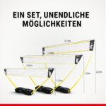 HAMMER Badmintonnetz 3in1 – Höhenverstellbares Volleyball-, Badminton- & Tennisnetz für Garten & Strand – Bild 4