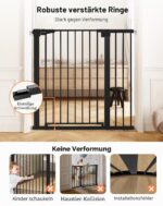 COMOMY Türschutzgitter 91,5cm Extra Hoch – Treppenschutzgitter ohne Bohren für Baby, Kinder & Haustiere – Bild 3