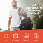 LODA Team 68L Sporttasche – Schuhfach, Nassfach & Rucksackfunktion für Sport & Reisen – Bild 6