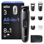 Braun Multigroom Series 3 AIO3545 – 8-in-1 Bart- & Haarschneider mit 14 Längen