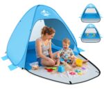 MAXDONE Pop-Up Strandmuschel mit integriertem Pool – UV-Schutz 50+ für 2-3 Personen