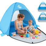 MAXDONE Pop-Up Strandmuschel mit integriertem Pool – UV-Schutz 50+ für 2-3 Personen