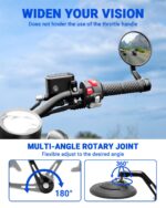 SUPAREE Motorrad Spiegel Universal E-geprüft – 360° drehbar für maximale Sicherheit – Bild 3