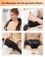 KNQZE 4D Shiatsu Nackenmassagegerät mit Graphenheizung & Wärme – Kabellos für Nacken, Schulter & Rücken – Bild 7