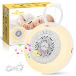 Easy@Home Weissrausch-Soundmaschine – tragbare Einschlafhilfe mit 26 Sounds & LED-Nachtlicht