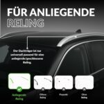 Owen 3.0 L Alu-Dachträger 135cm für geschlossene Relings – 90kg Tragkraft, verstellbar – Bild 2