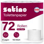 Satino Prestige 4lagiges Toilettenpapier 72 Rollen – Premium Zellstoff für optimale Weichheit