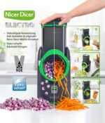 Genius Nicer Dicer Electro Deluxe Set 32-tlg – Elektrischer Gemüsehobel mit 9 Einsätzen – Bild 3