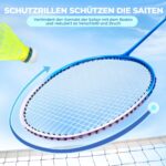 HIRALIY Badminton 4er-Set – Leichte Schläger mit 12 Federbällen für Familie & Anfänger – Bild 3