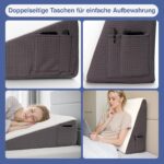 Exsnugy Keilkissen 19cm – Memory Schaum Stützkissen gegen Reflux & Schnarchen – Bild 3