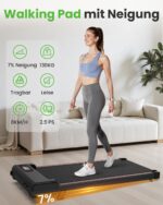 HomeFitnessCode Laufband mit Steigung – Kompaktes Walking Pad 1–8 km/h für Zuhause – Bild 3