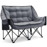 Portal Doppel-Campingstuhl 272 kg belastbar – Gepolstertes Campingsofa mit Tragetasche