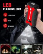 SUCFOCUS 12V Auto Starthilfe Powerbank 4000A – Tragbarer Jump Starter mit LED & Quick Charge – Bild 5