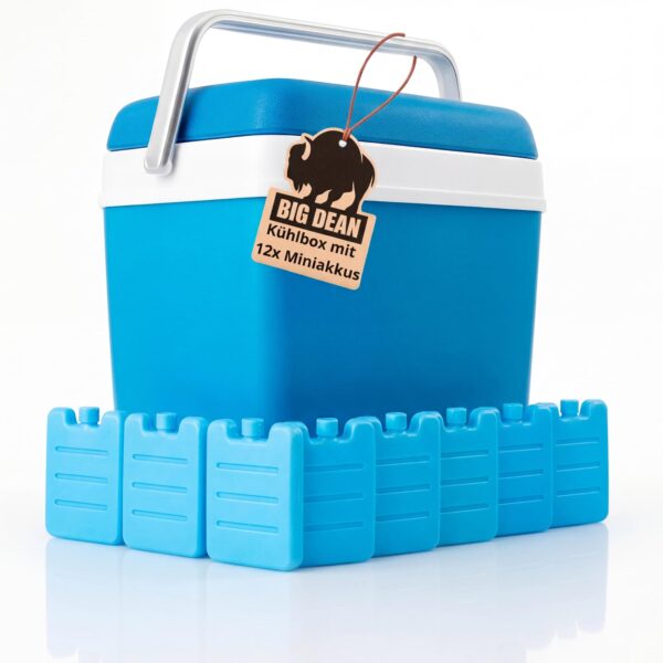 BigDean Kühlbox 24 Liter mit 12 Kühlakkus – Passive Kühlung bis 11 Stunden