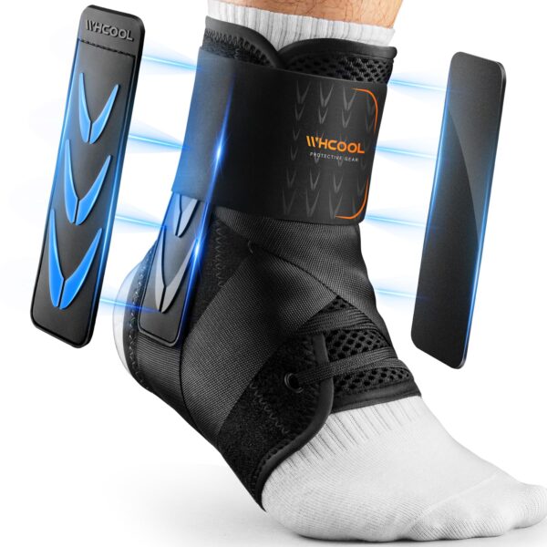 WHCOOL Knöchelbandage mit Klettverschluss & Stützpads – Stabilisierung für Sport & Alltag