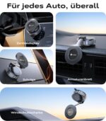 VICSEED Magnetische Autohalterung mit Vakuumsaugnapf & 20× N55 Magnete – 360° drehbar für iPhone & Samsung – Bild 2
