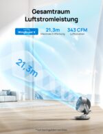 DREO Lynx S Smart Tischventilator 28dB – Leiser Luftzirkulator mit 21M Reichweite – Bild 6