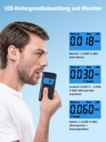 UWAKL Alkoholtester mit Halbleitersensor – Professionelles Promillemessgerät mit LCD-Display – Bild 4
