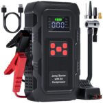 Povasee A1 Starthilfe Powerbank 6000A mit 150 PSI Kompressor – 4-in-1 Jump Starter für PKW