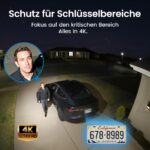 aosu 4K 8MP Solarkamera mit aosuBase 2.0 – 360° PTZ & Farbnahtsicht, 2er Kit, kein Abo – Bild 4