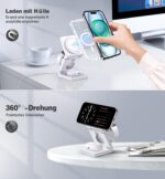 Ziweo 3-in-1 MagSafe Ladestation faltbar – 15W Schnellladen für iPhone, Watch & AirPods – Bild 4