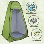 Montafox Pop-Up Toilettenzelt 120x120x200cm – Multifunktionales Dusch- & Umkleidezelt – Bild 6