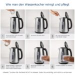 Midea Wasserkocher 1.7L Edelstahl – 2200W Schnellkochfunktion mit Trockenlaufschutz – Bild 9