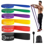 POWER GUIDANCE Widerstandsbänder Set 6er – Fitnessbänder mit Türanker & Tasche