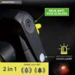 Artago 870 Lenkradkralle 2in1 mit 120dB Alarm & LED – Diebstahlsicherung Auto – Bild 5