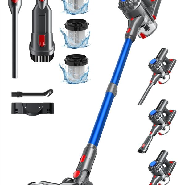 Ivormentico Akkustaubsauger 50 Min Laufzeit 40 KPA – Kabelloses Reinigungssystem für Tierhaare