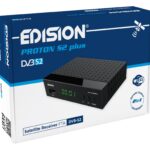 EDISION Proton S2 Plus Full HD Satelliten Receiver DVB-S2 – FTA Receiver mit 2in1 Fernbedienung