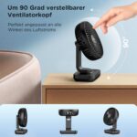 EasyAcc USB-Tischventilator mit 4000-mAh-Akku – 15 Std. Laufzeit & 4 Geschwindigkeiten – Bild 7