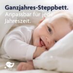 Julius Zöllner 4-Jahreszeiten Kindersteppbett-Set 100x135 cm – Ganzjahres-Duo-Decke – Bild 3