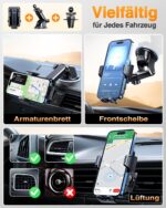 VANMASS Handyhalterung Auto mit Militär-Saugnapf – 360° drehbar für iPhone & Samsung – Bild 7