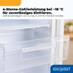 Exquisit GS512-040E Gefrierschrank 91 l – Kompakter Tiefkühlschrank mit 4-Sterne-Fach – Bild 6