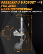The Drive Automatik Anhänger-Stützrad TD60V 500kg – Schwerlast für Wohnwagen & Trailer – Bild 3