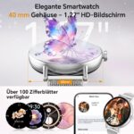 Gydom Smartwatch Damen Rund 1.27" mit Metallarmband – Fitnessuhr mit Telefonfunktion & SpO2 – Bild 2
