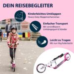 HUDORA BigWheel 205 Scooter – Aluminium-Tretroller höhenverstellbar bis 100kg – Bild 5