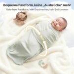 Momcozy Pucksack Baby 0-3 Monate – Swaddle mit leisem Klettverschluss & Reissverschluss, 2er-Pack – Bild 7