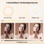 ATUMTEK 12" Ringlicht mit 63" Stativ – Professionelle LED-Beleuchtung für Content Creator – Bild 2